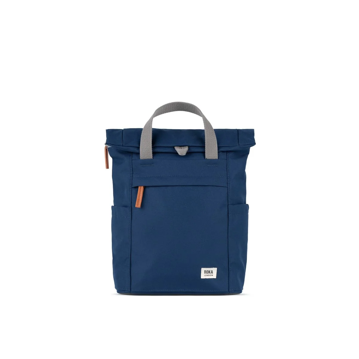 Roka London Finchley Sustainable Canvas Rucksack, Crisp Blue - Image 9
