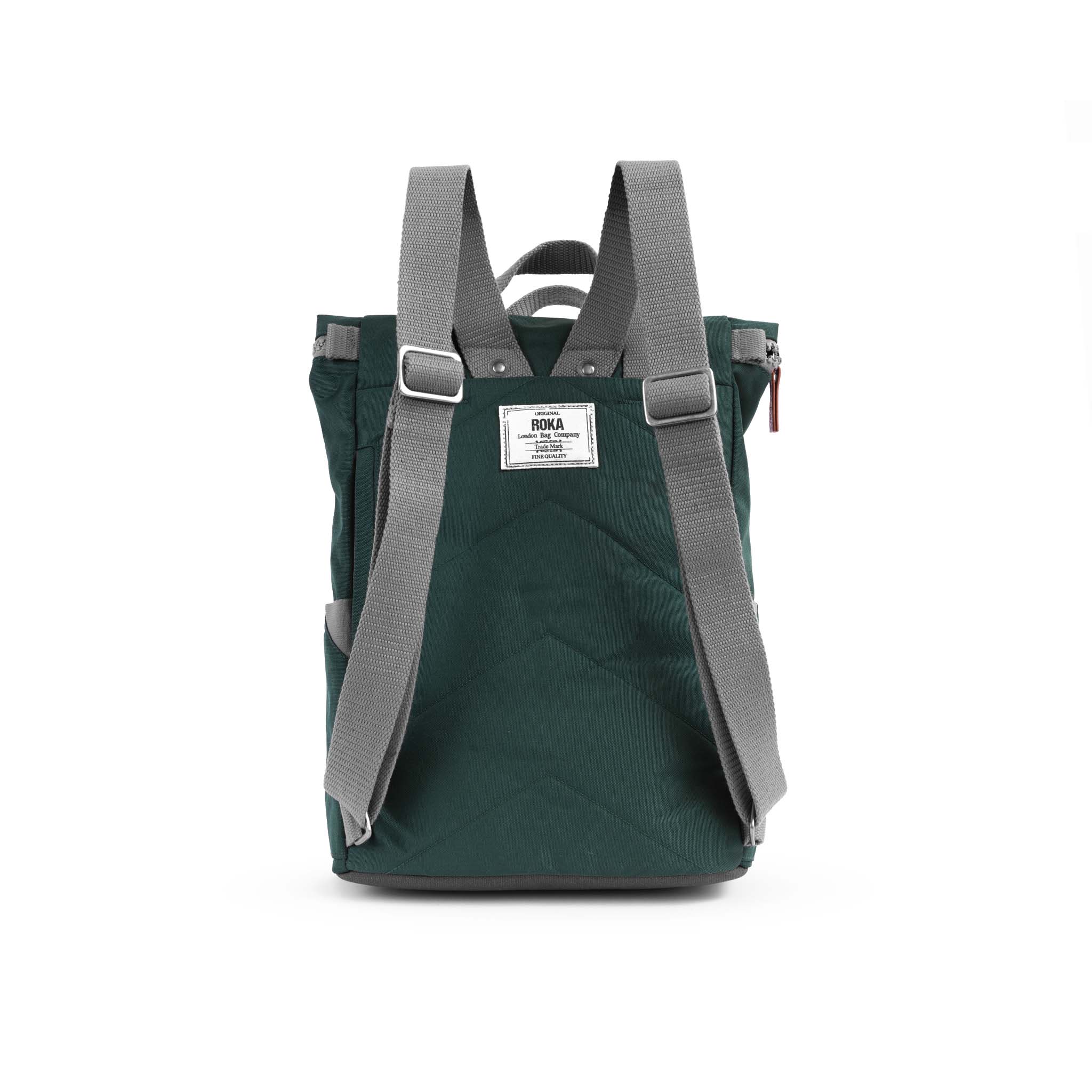 Roka London Finchley Rucksack, Forest (Sustainable Canvas) - Image 3