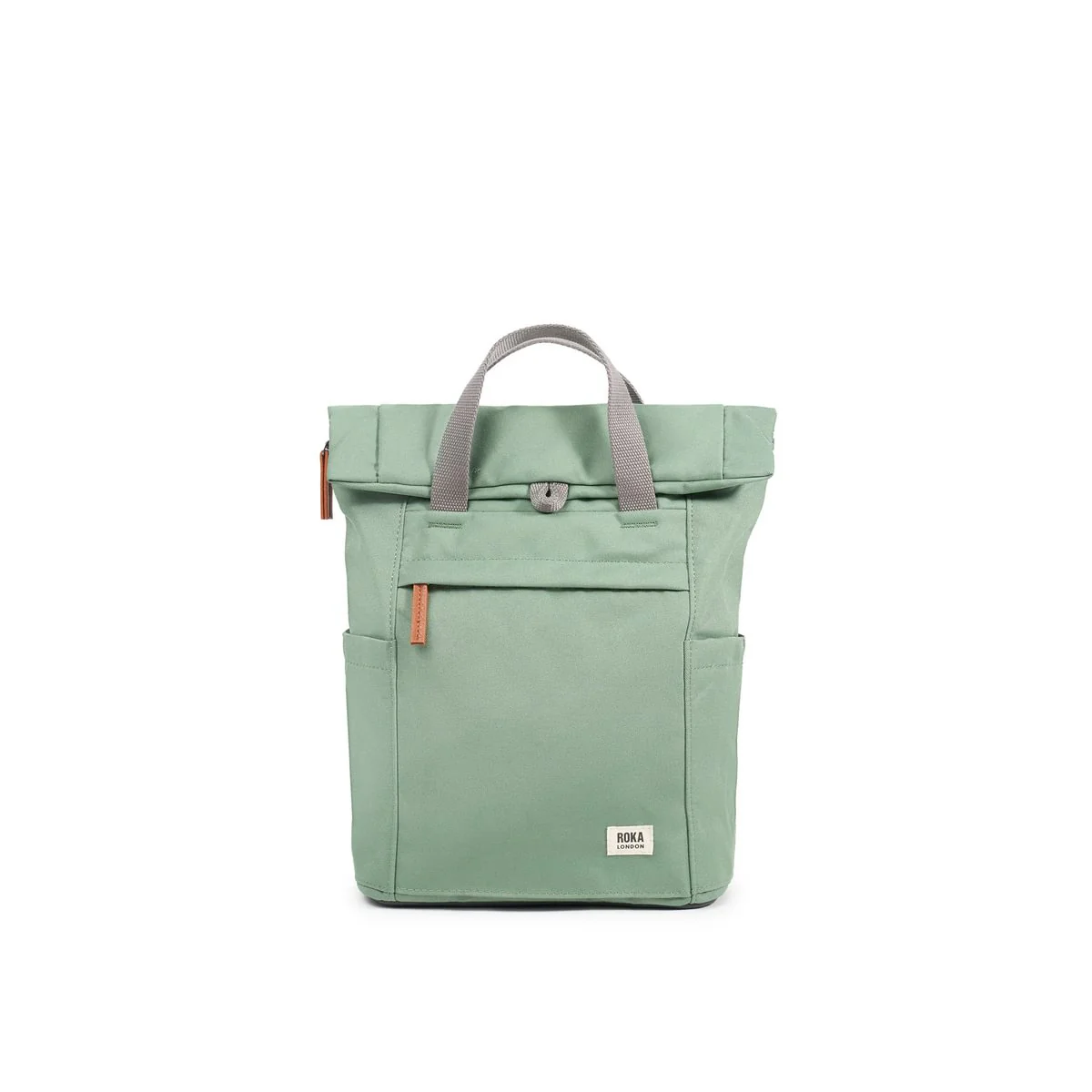 Roka London Finchley Sustainable Canvas Rucksack, Frost - Image 11