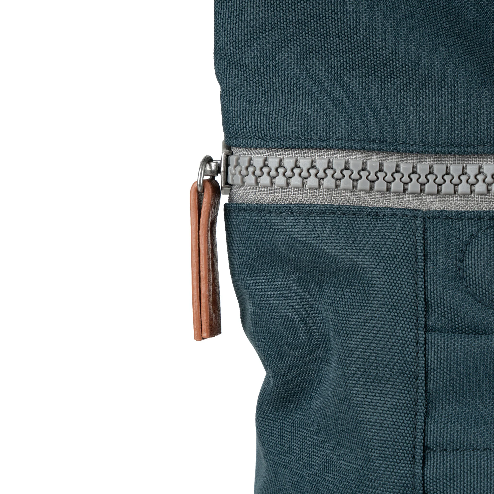 Roka London Finchley Sustainable Canvas Rucksack, Smoke - Image 6