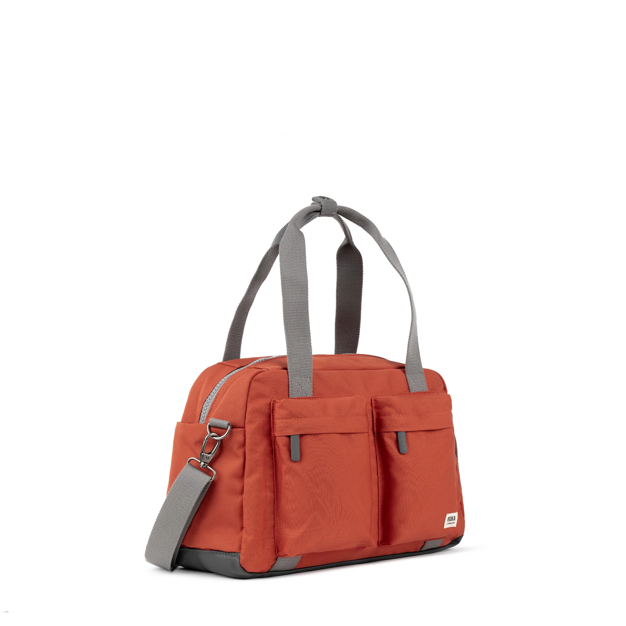 Roka London Gatwick Small Duffel  Bag, Rooibos (Recycled Canvas) - Image 2