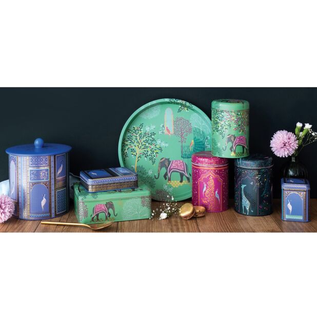 Sara Miller Deep Rectangular Storage Tin, India - Image 4