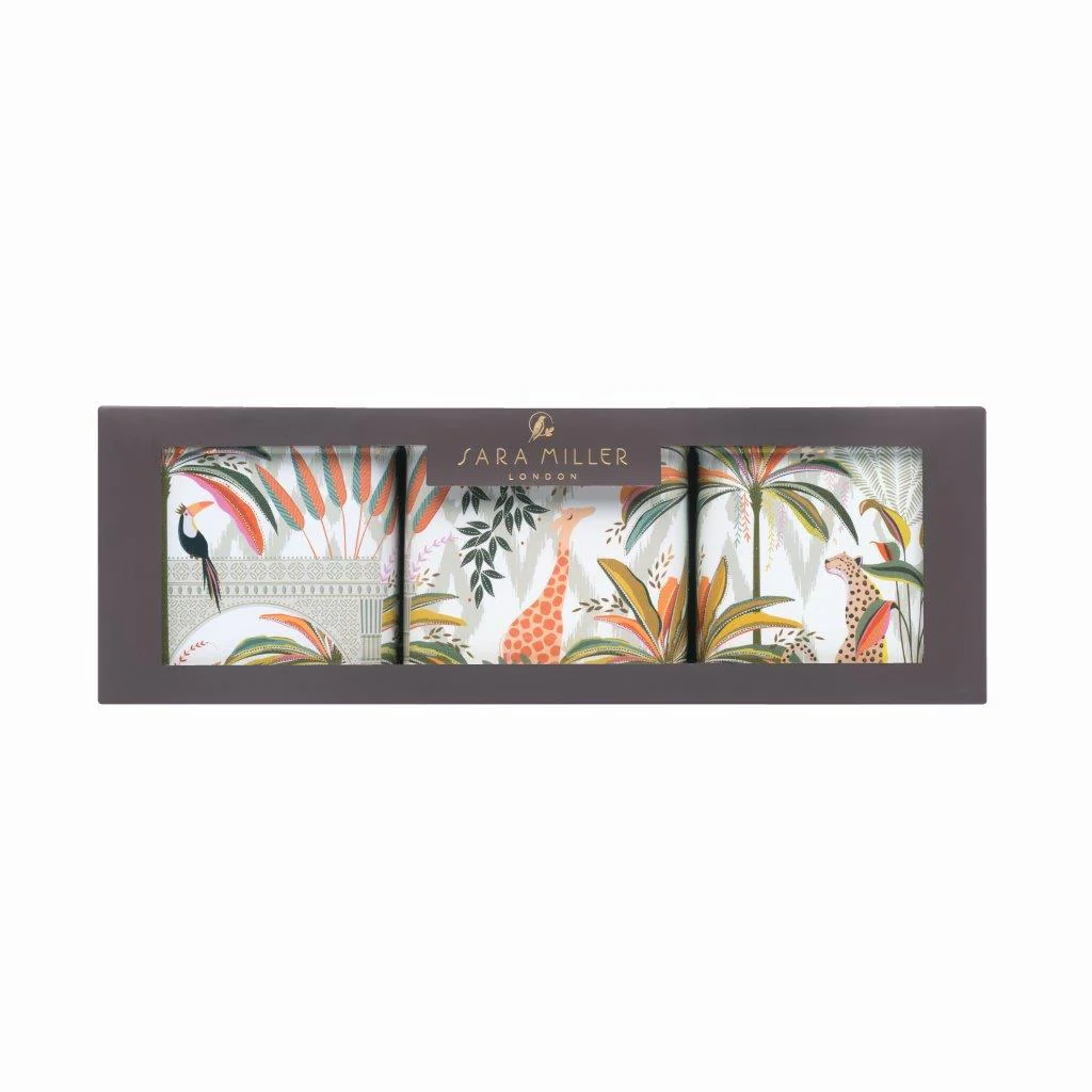 Sara Miller Square Storage Caddies Palm Garden, Set of 3 - Image 3