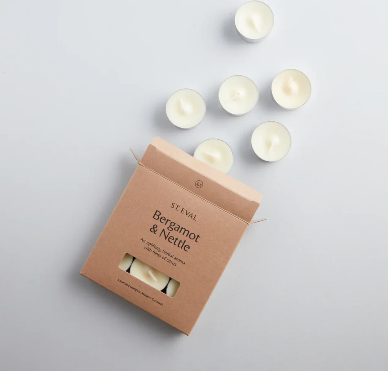 St Eval Bergamot & Nettle Scented Tealights, (Set Of 9) - Image 2