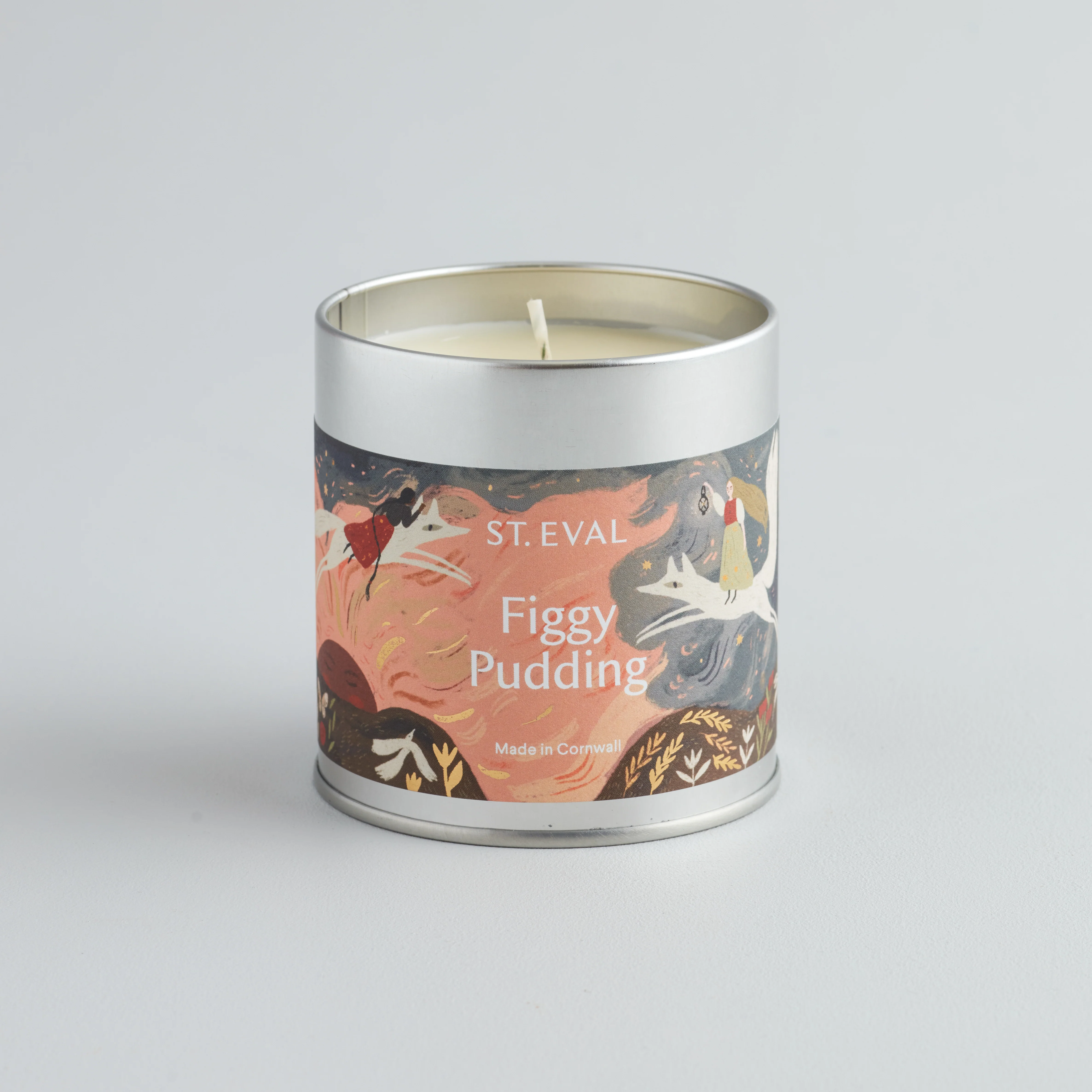 St Eval Figgy Pudding Scented Tin Candle - Image 2