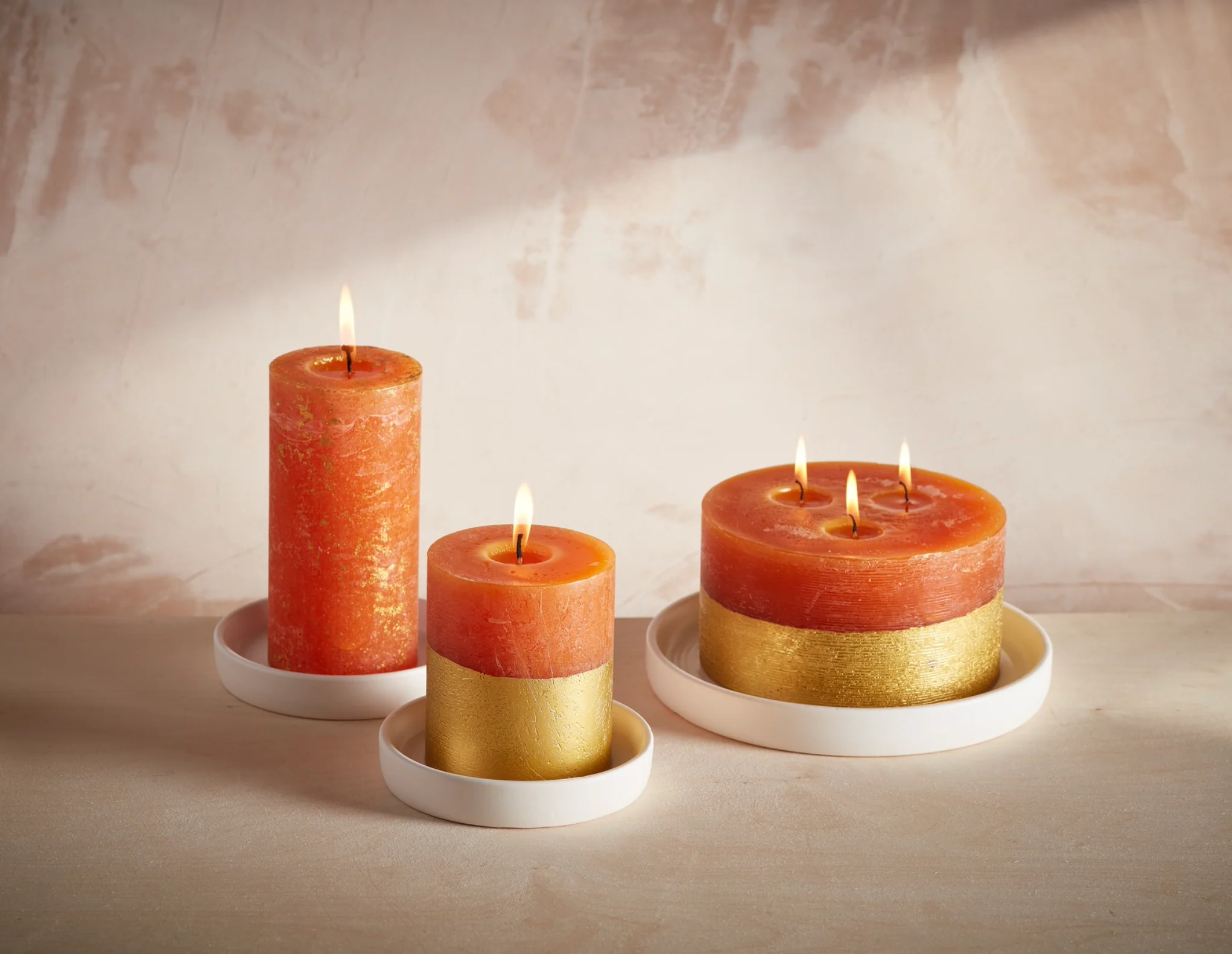St Eval Gold Dipped Scented Pillar Candle, Orange & Cinnamon - Image 7