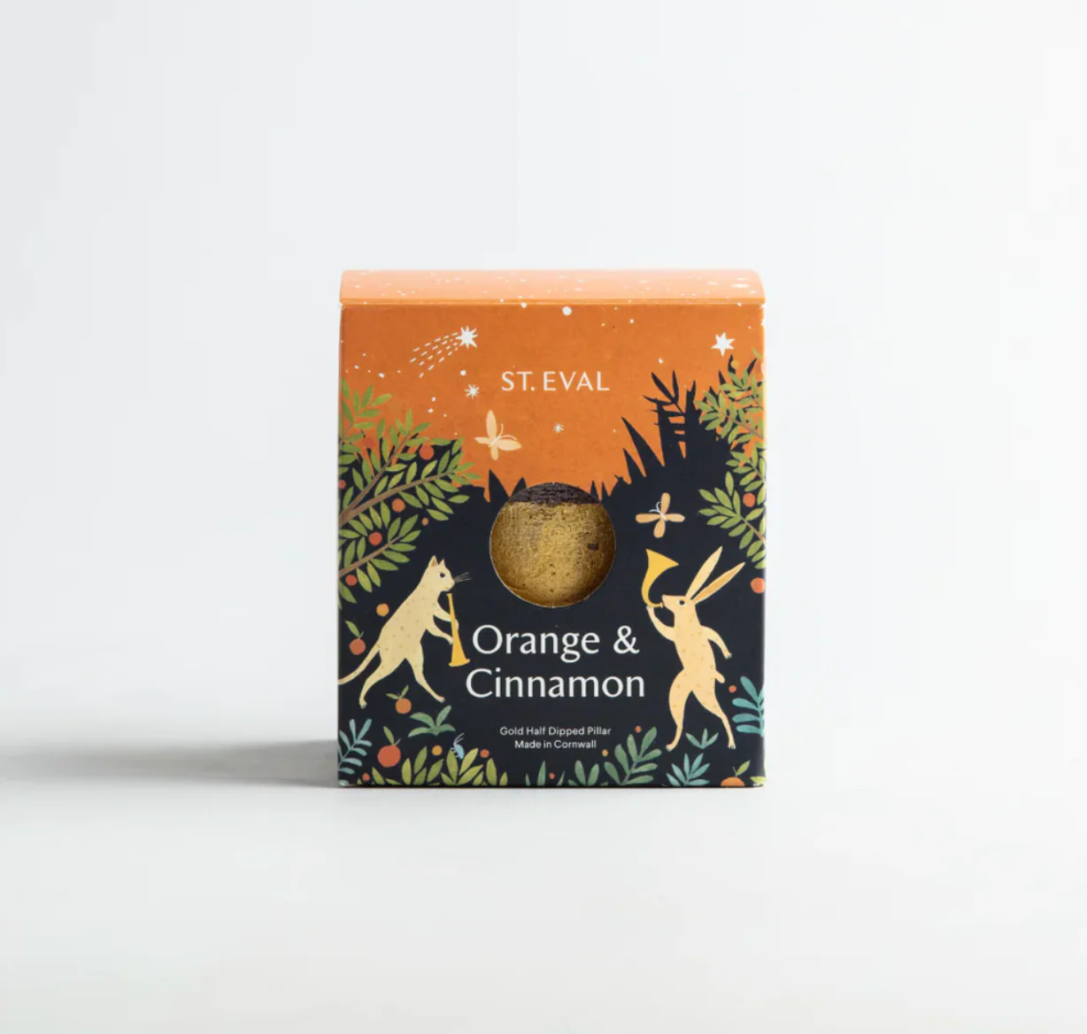 St Eval Gold Dipped Scented Pillar Candle, Orange & Cinnamon - Image 9