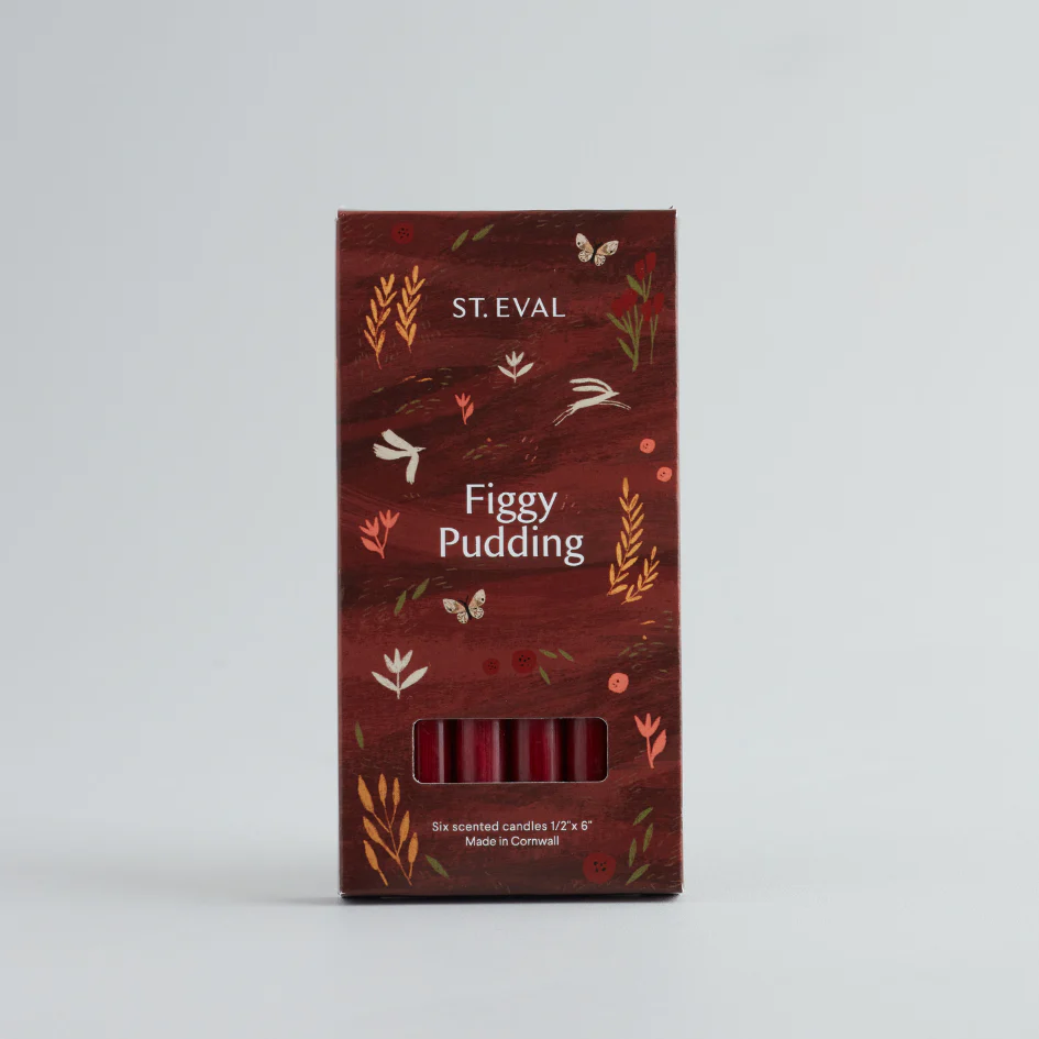 St Eval Mini Fragranced Dinner Candle, Figgy Pudding (Pack Of 6 )