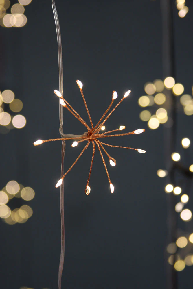 Starbursts Chain  LED Fairy Lights, ( Mains Powered ) - Image 3