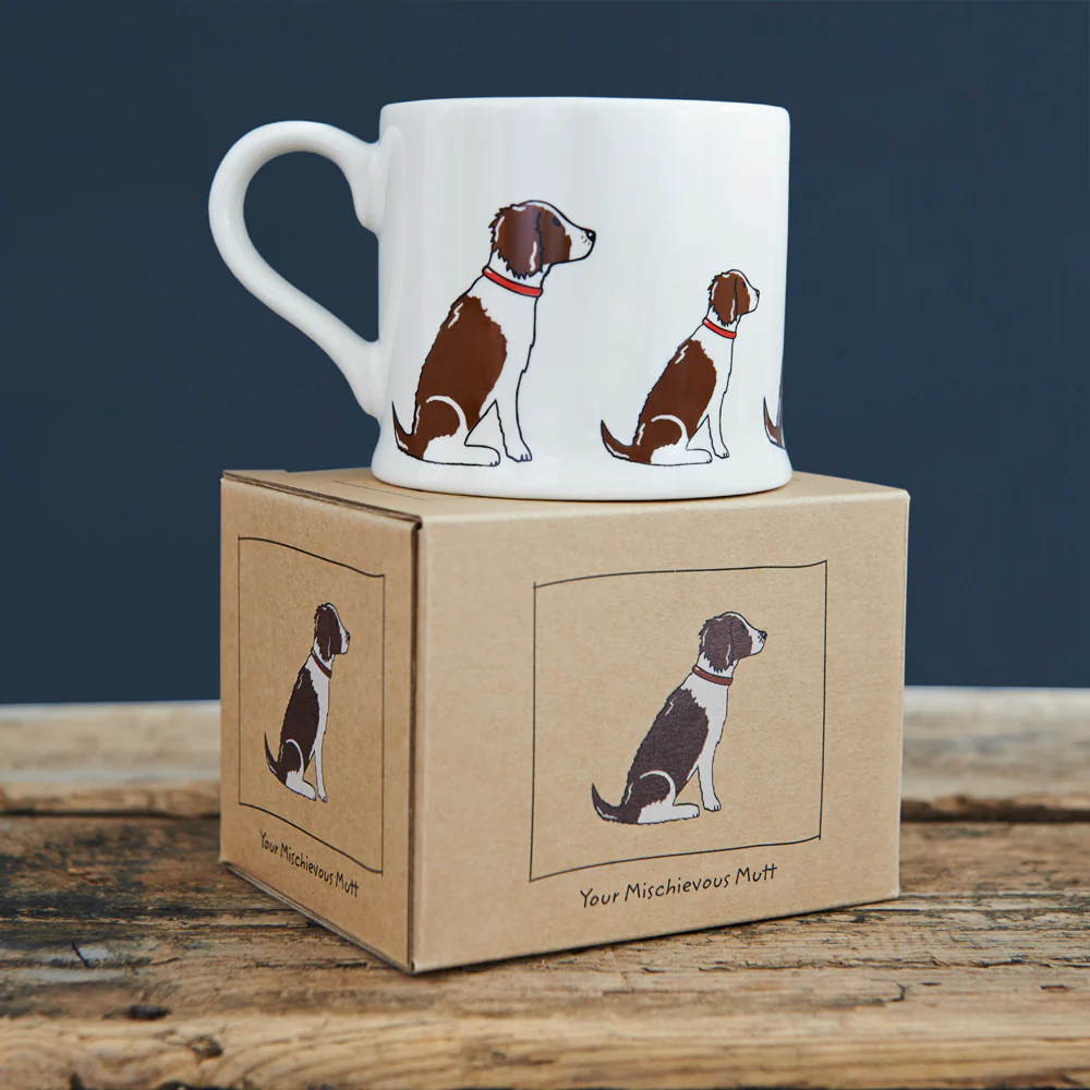 Sweet William Ceramic Mug, Springer Spaniel Liver & White - Image 2