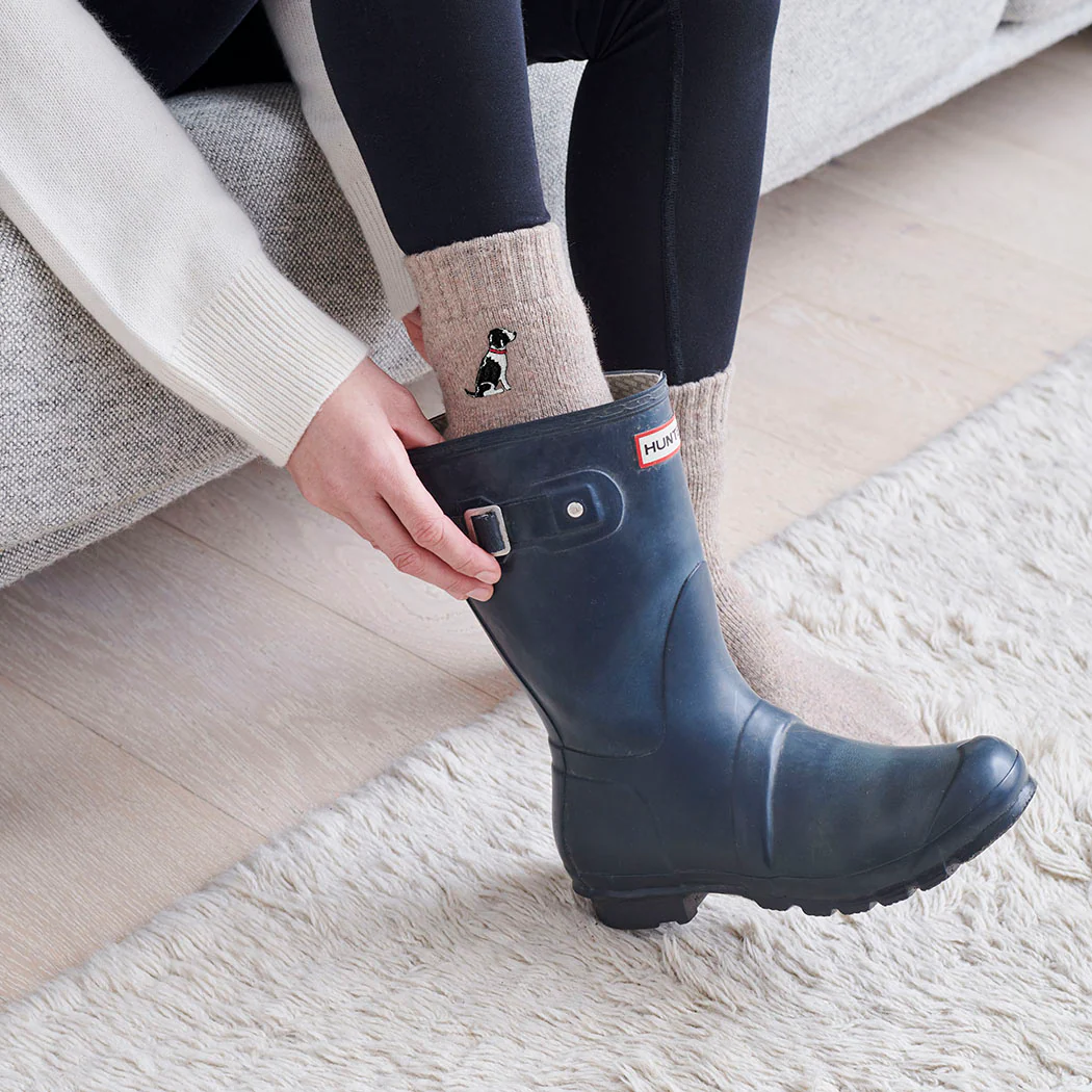 Sweet William Dog Walker Socks, Springer Spaniel, Black & White - Image 4