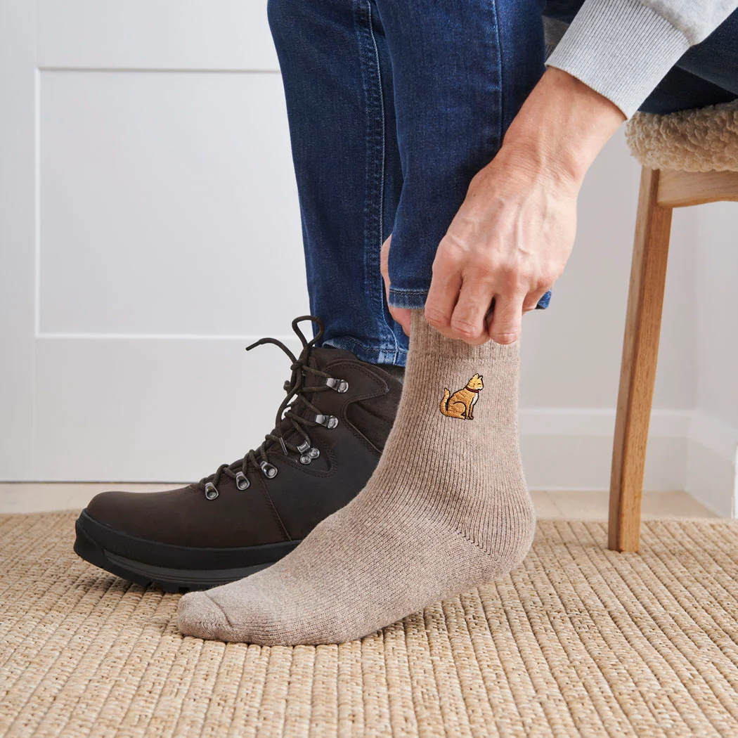 Sweet William Ginger Cat Wool Socks - Image 4