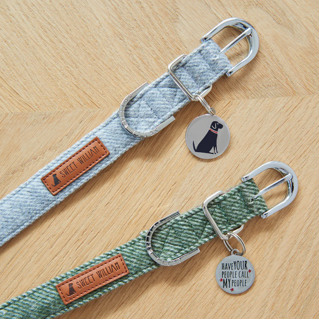 Sweet William Tweed Dog Collar, Grey - Image 6
