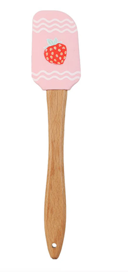 Talking Table Food Icons Silicone Spatula, Strawberry - Image 2