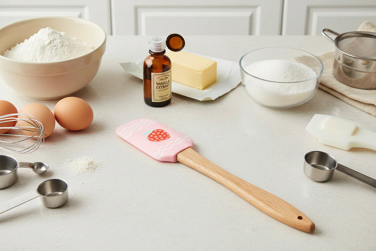 Talking Table Food Icons Silicone Spatula, Strawberry - Image 4
