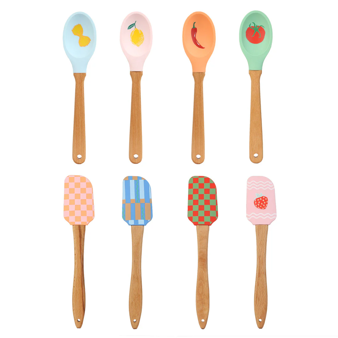 Talking Table Food Icons Silicone Stirring Spoon, Chilli - Image 6