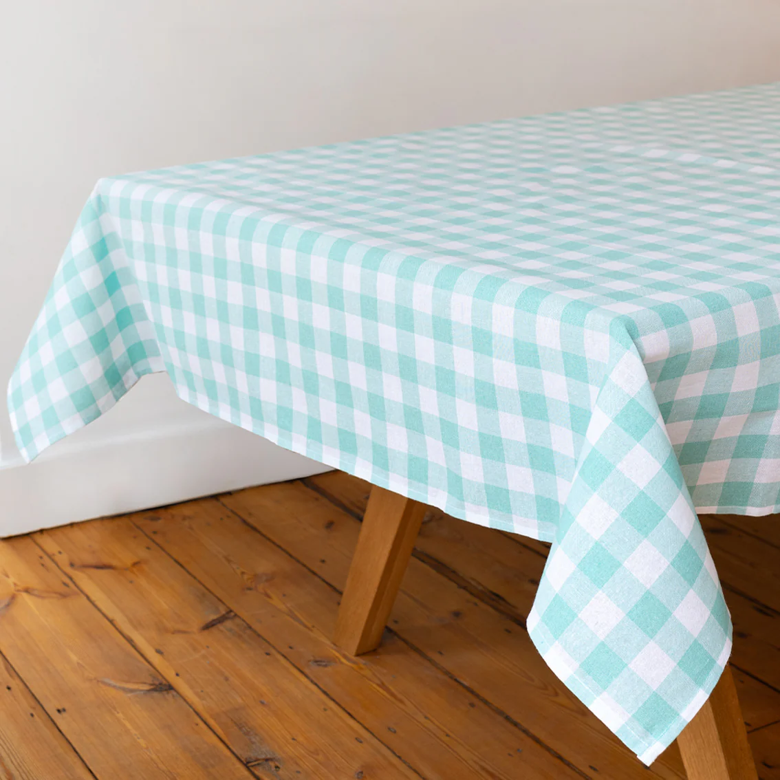 Talking Tables Bon Appetit Gingham Cotton Tablecloth, Mint - Image 10