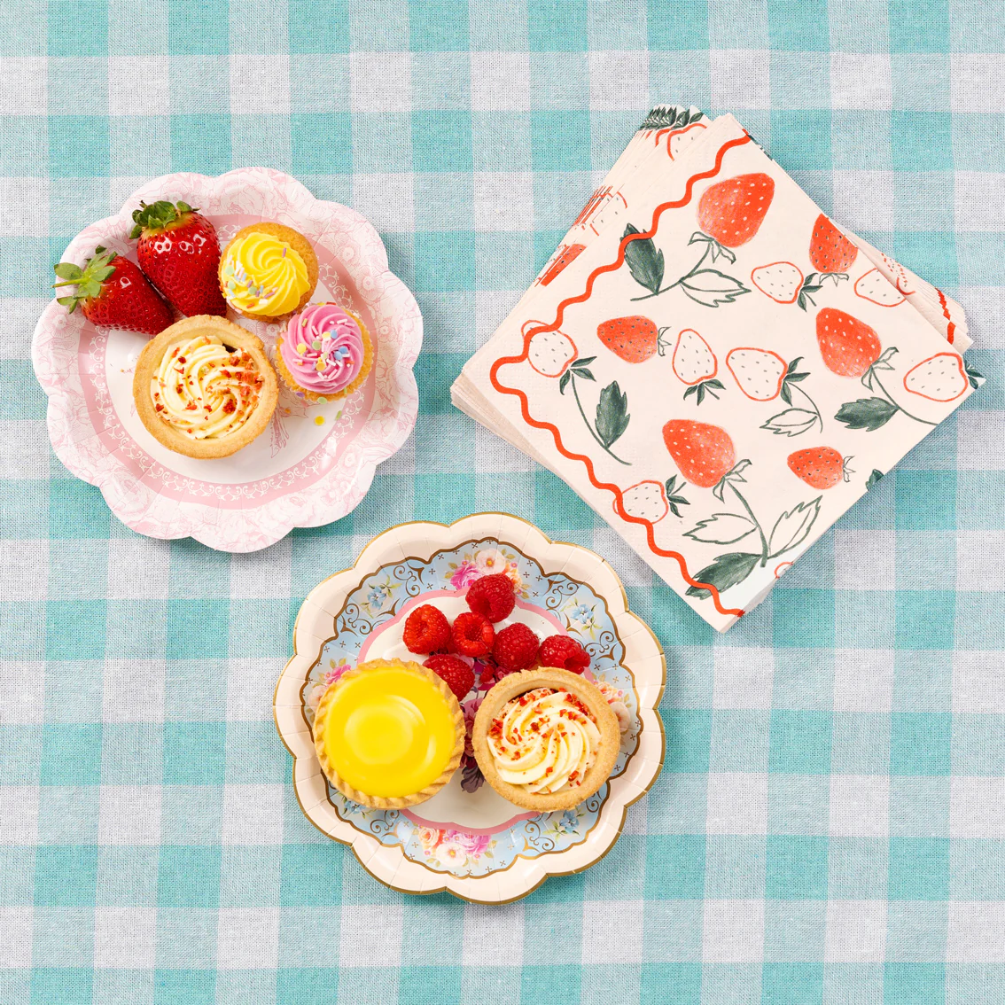 Talking Tables Bon Appetit Gingham Cotton Tablecloth, Mint - Image 9