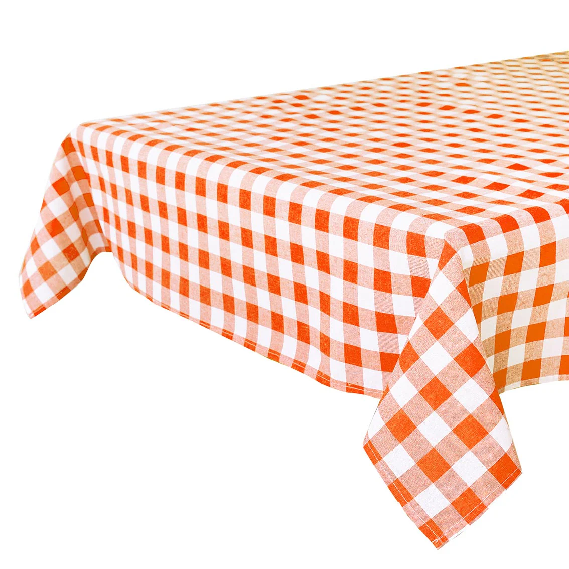 Talking Tables Bon Appetit Gingham Cotton Tablecloth, Orange - Image 9
