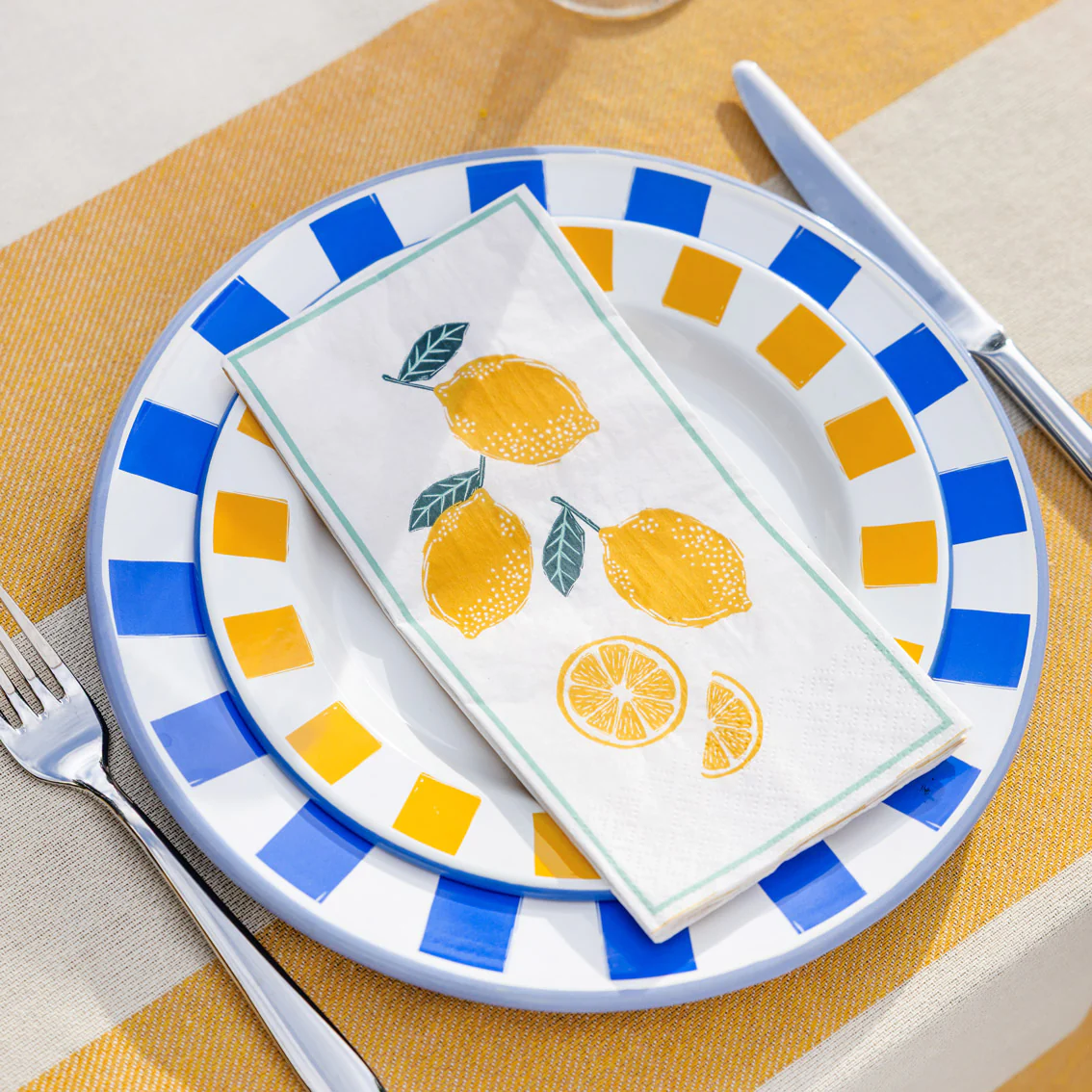 Talking Tables Bon Appetit Lemon Enamel Side Plate, (20CM) - Image 5