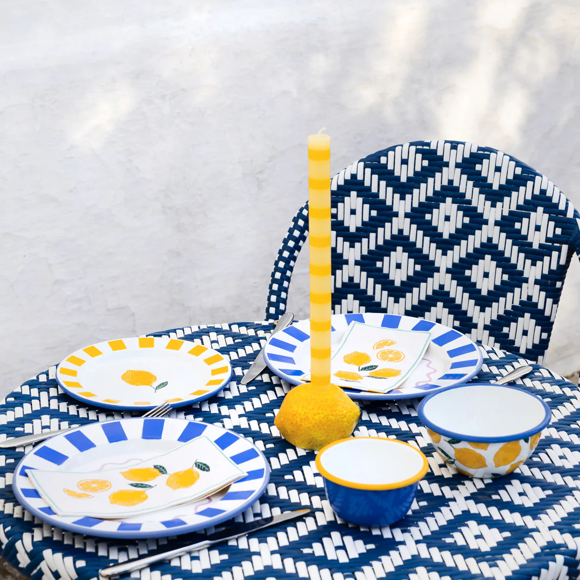 Talking Tables Bon Appetit Lemon Enamel Side Plate, (20CM) - Image 8