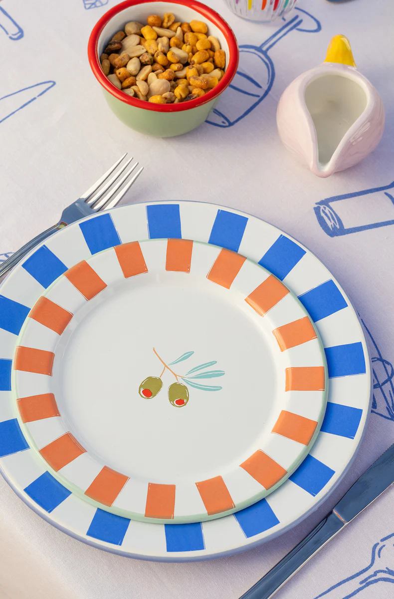 Talking Tables Bon Appetit Olive Enamel Side Plate, (20CM) - Image 3