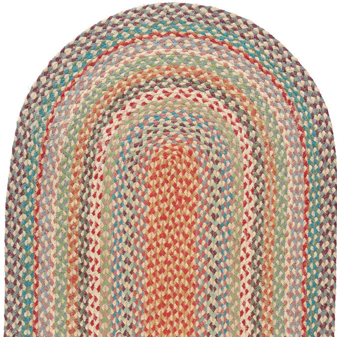 The Braided Rug Company Oval Jute Rug, Carnival - Image 2