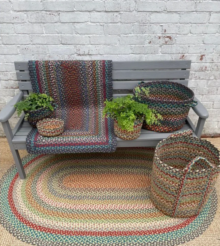 The Braided Rug Company Oval Jute Rug, Carnival - Image 6