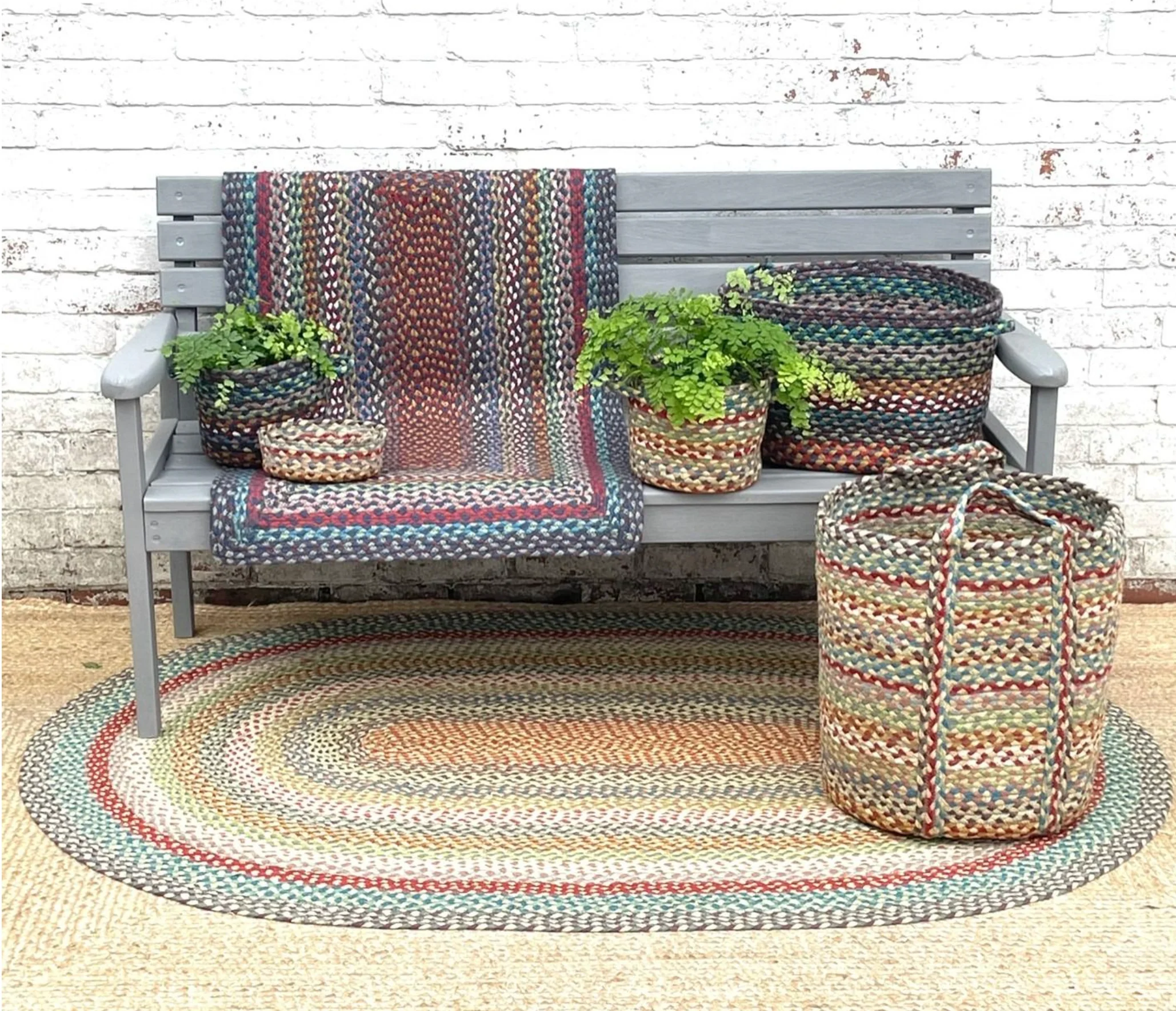 The Braided Rug Company Oval Jute Rug, Carnival - Image 8