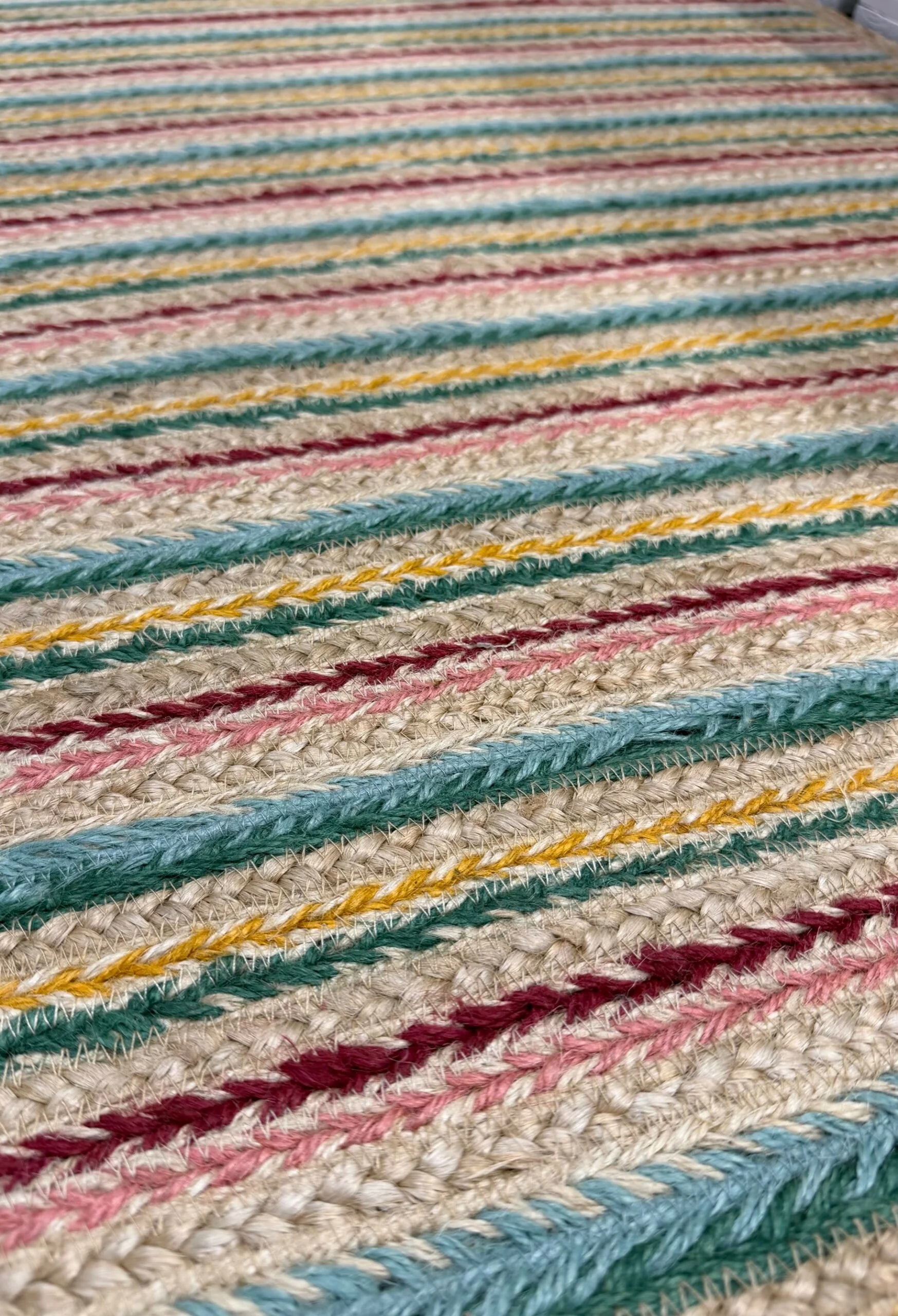 The Braided Rug Company Ikat Rectangle Jute Rug - Image 4
