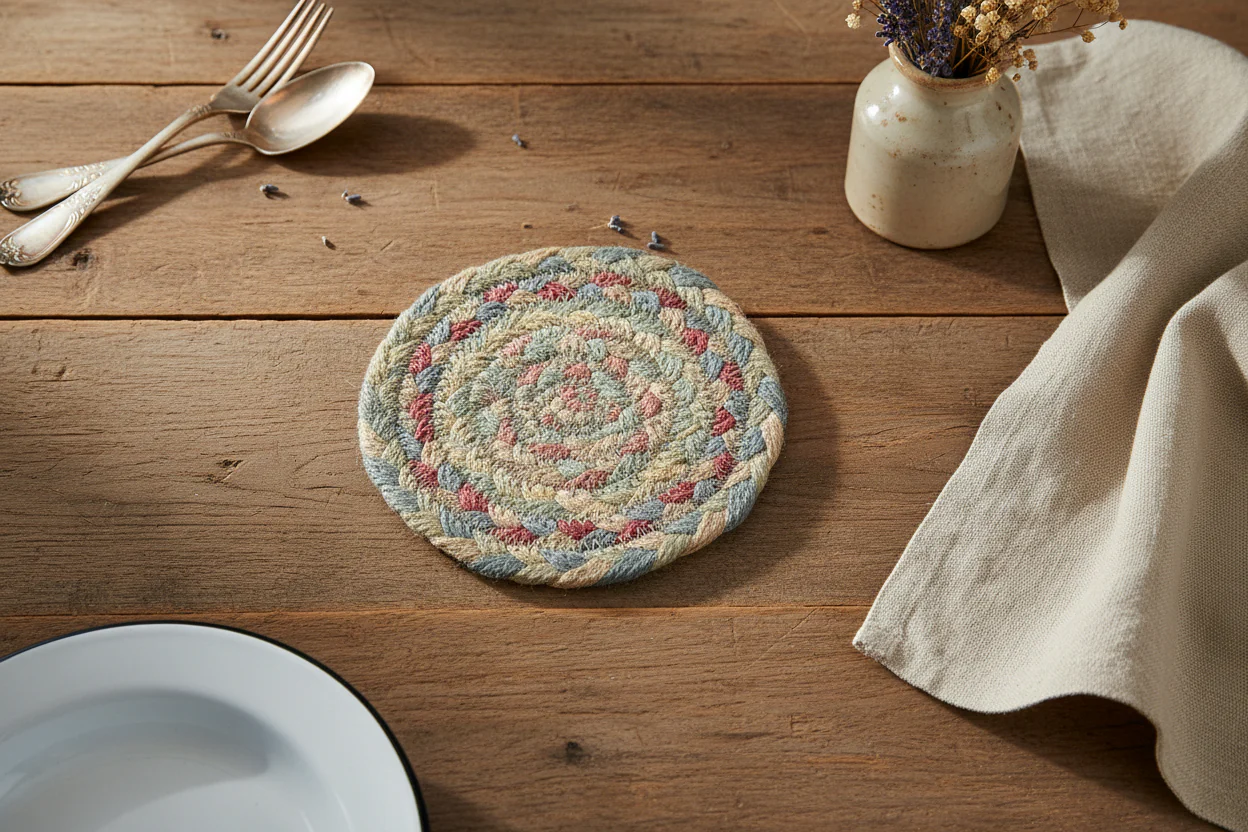 The Braided Rug Company Jute Coasters, Pampas (Set Of 6) - Image 2