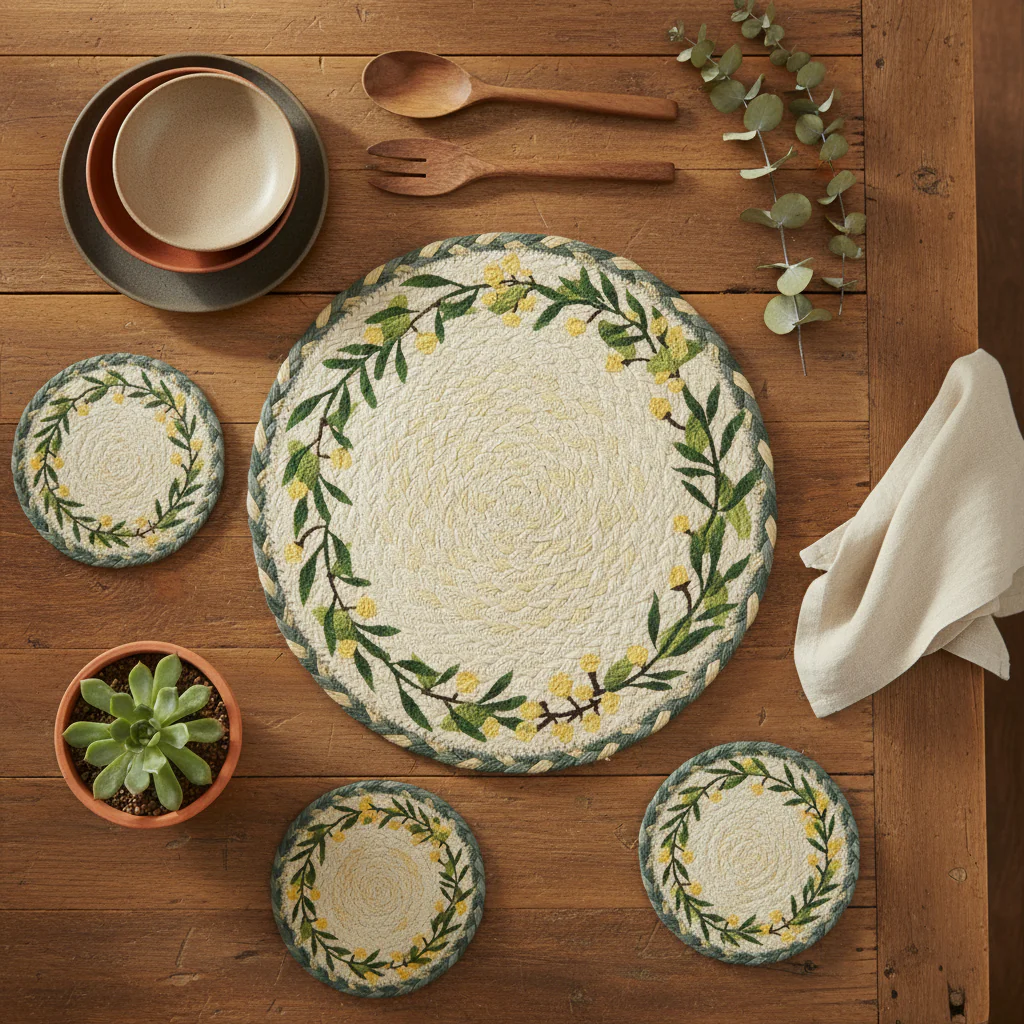 The Braided Rug Company Jute Placemats, Mimosa ( Set Of 6 ) - Image 2
