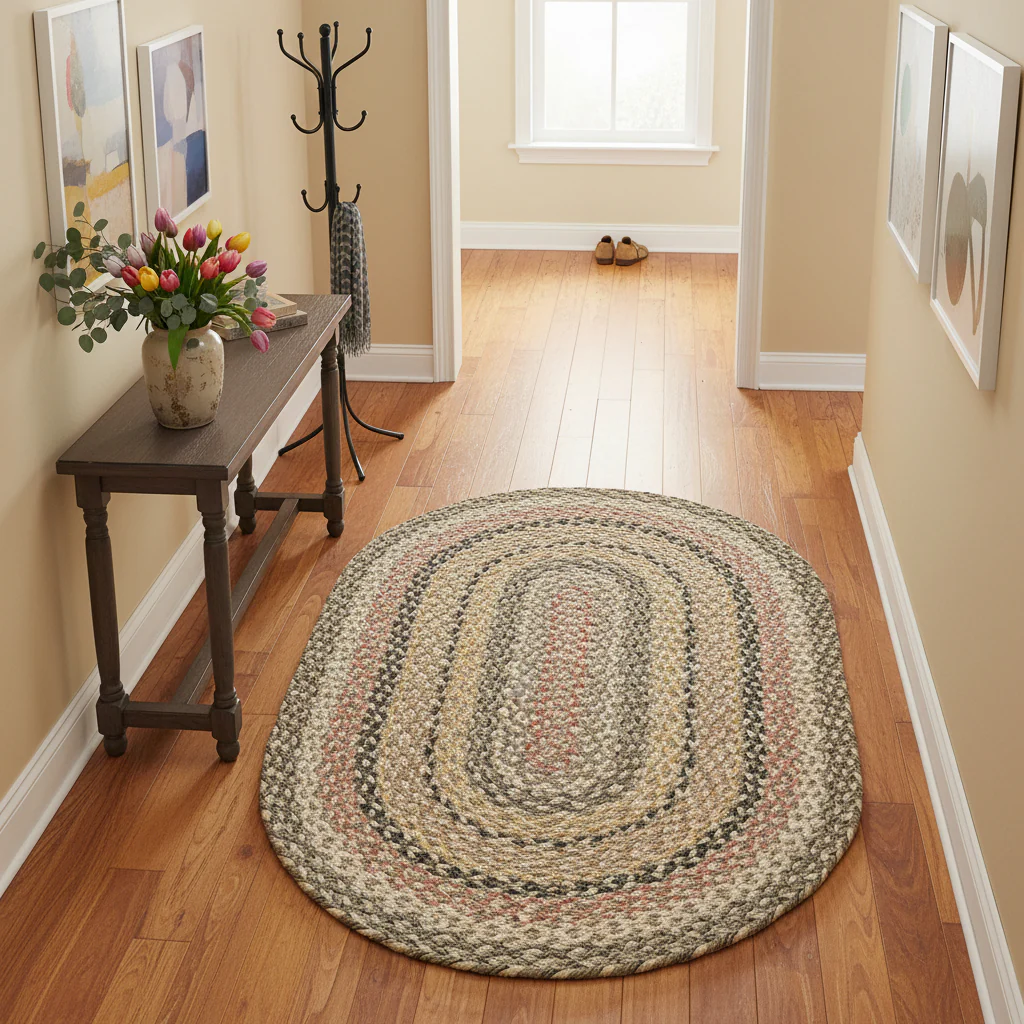 The Braided Rug Company Oval Jute Rug, Granite - Image 3