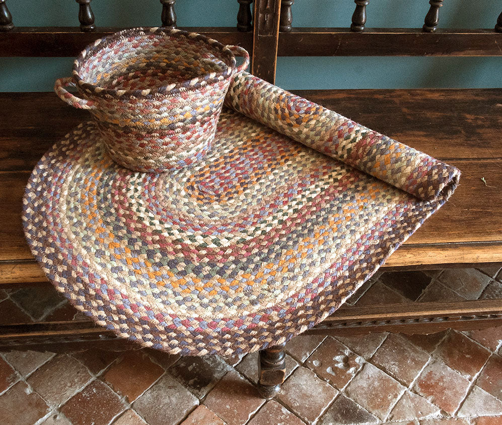 The Braided Rug Company Oval Jute Rug, Misty Blue - Image 5