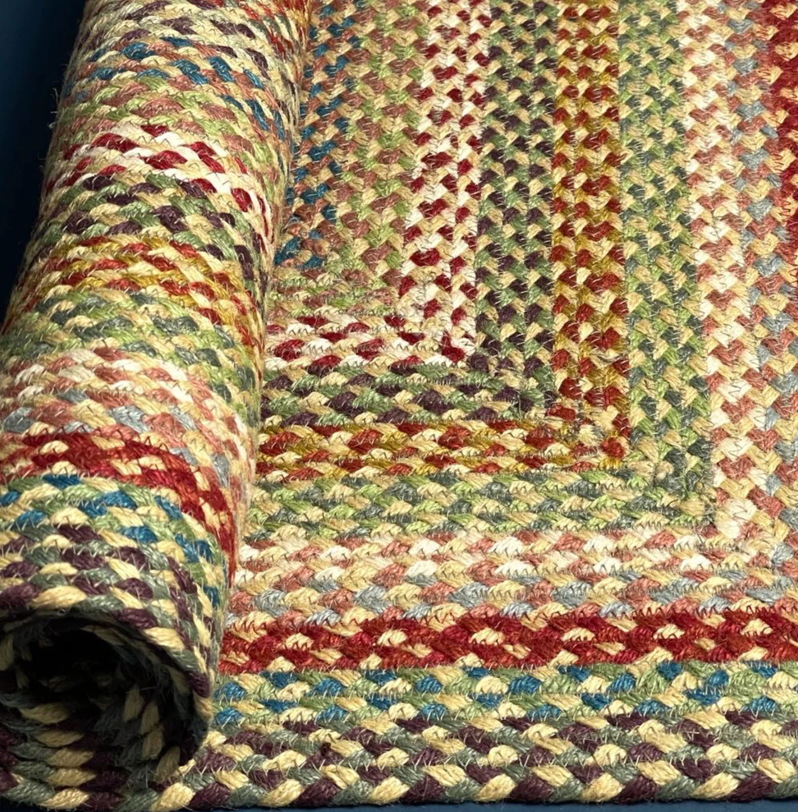 The Braided Rug Company Rectangle Jute Rug, Carnival - Image 6