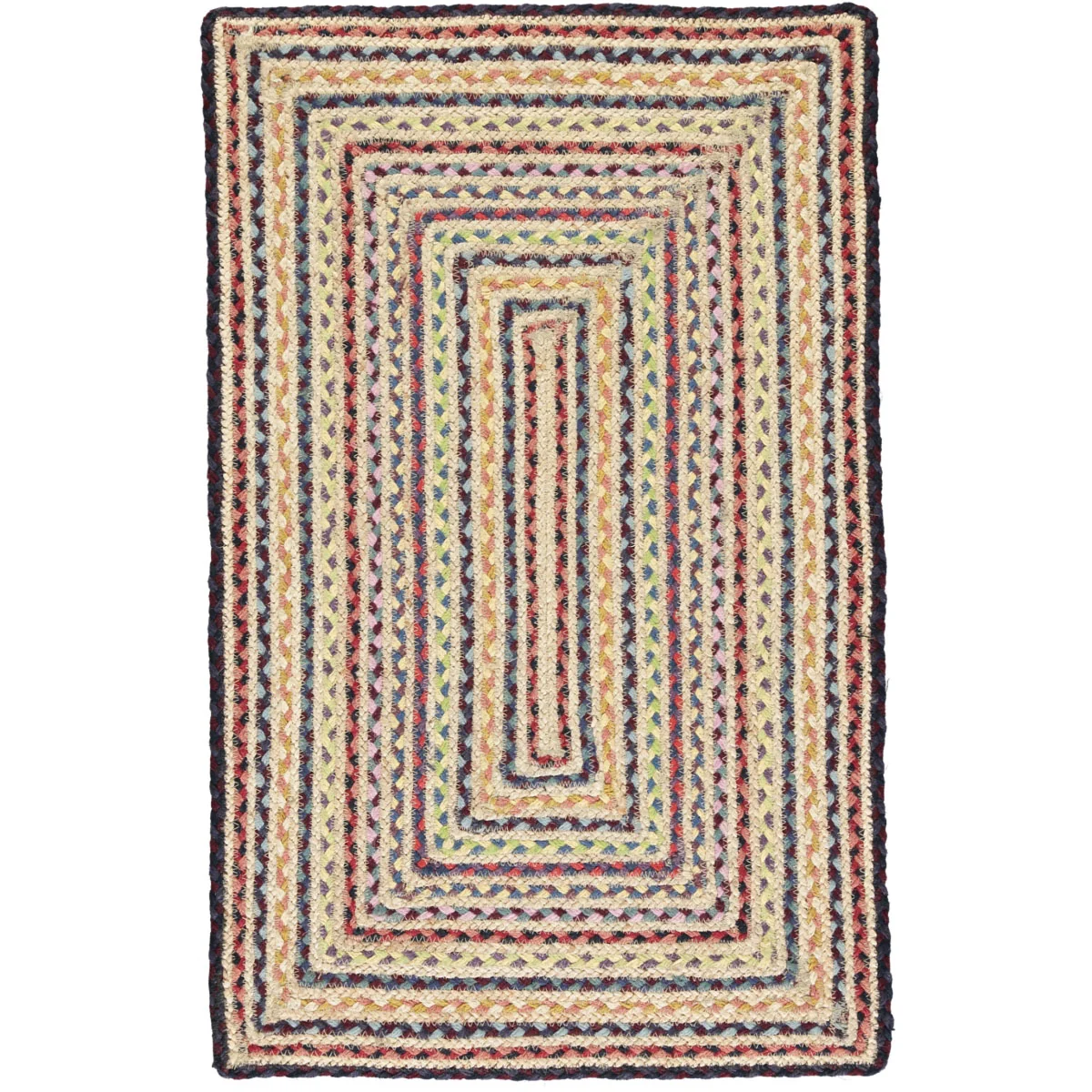 The Braided Rug Company Rectangle Jute Rug, Fairisle