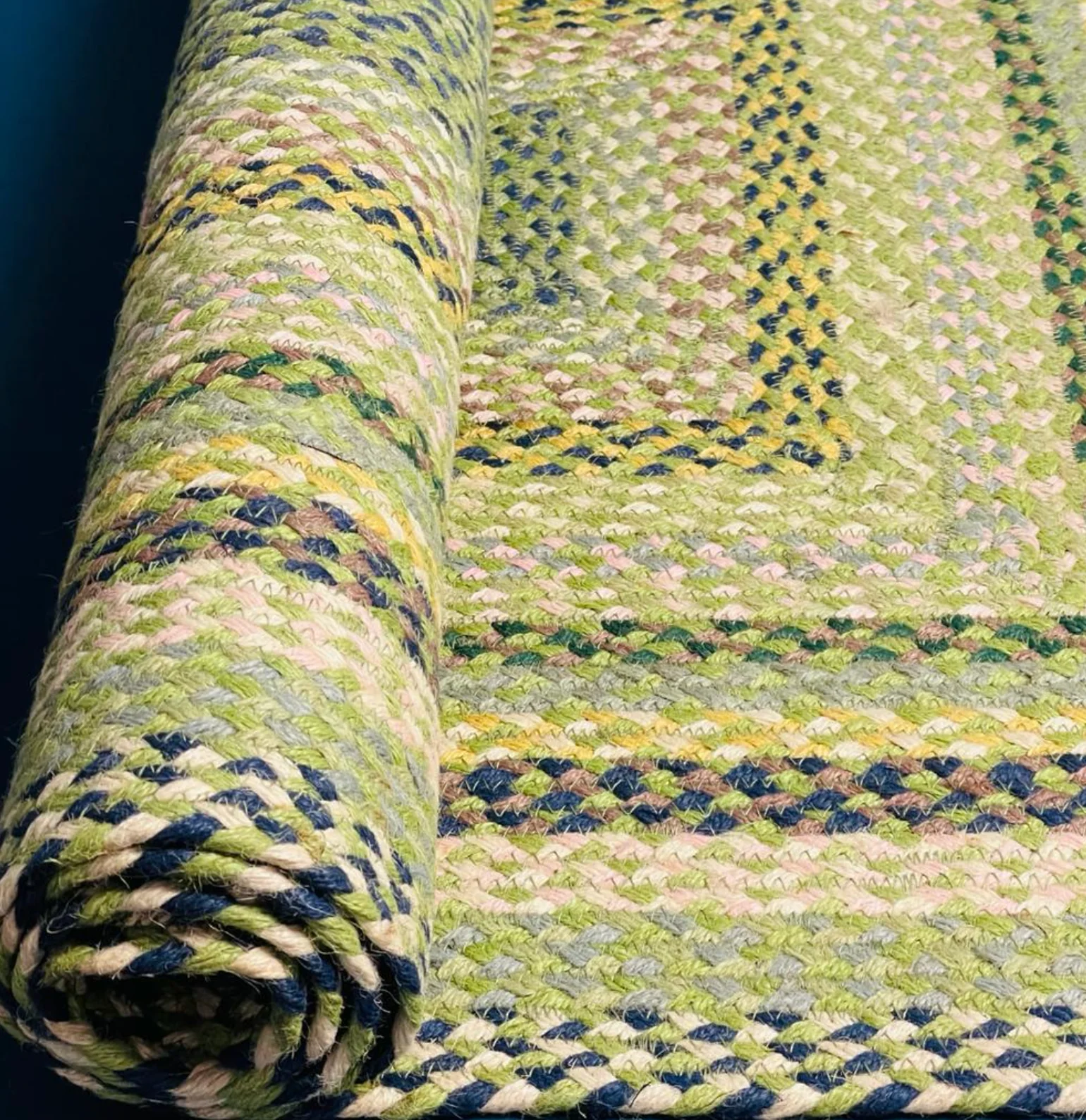 The Braided Rug Company Rectangle Jute Rug, Mint - Image 2