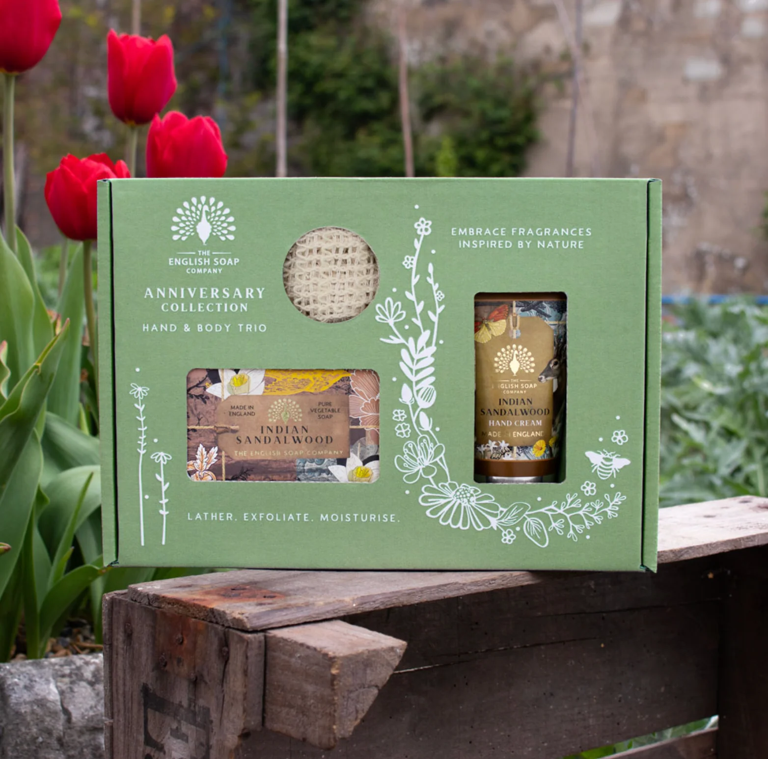 The English Soap Company Anniversary, Indian Sandalwood Soap & Hand Cream Gift Set - Image 5