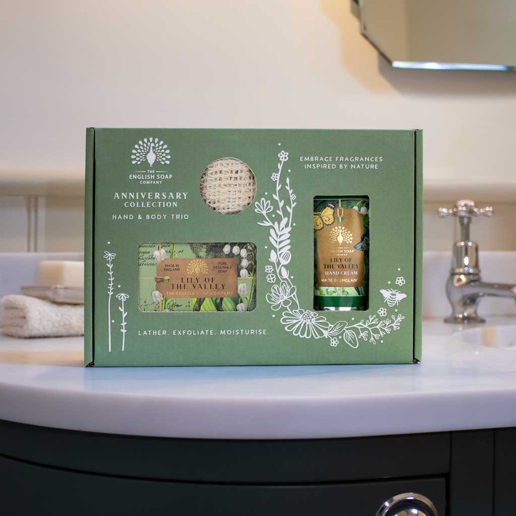 The English Soap Company Anniversary, Lily of the Valley Soap & Hand Cream Gift Set - Image 2