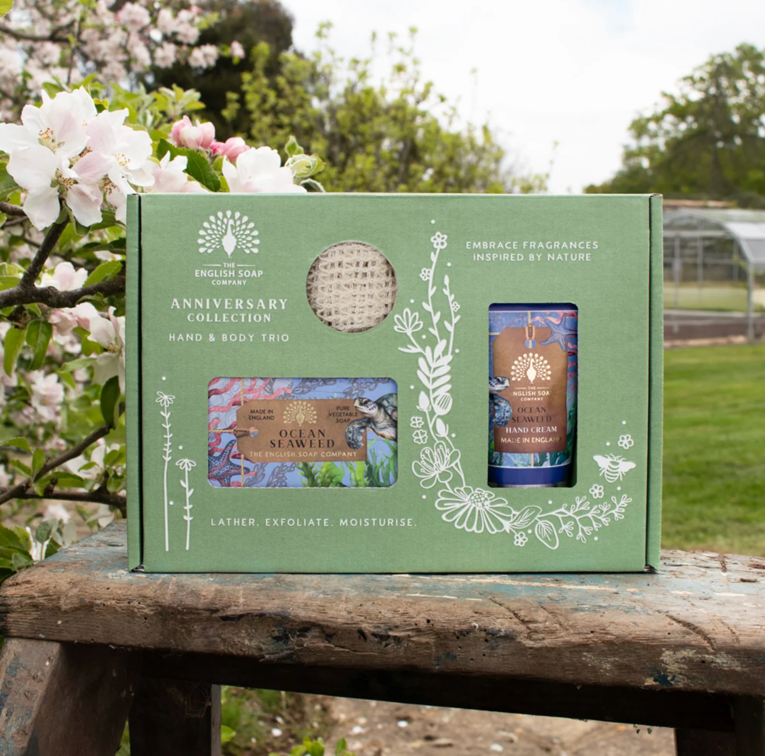 The English Soap Company Anniversary, Ocean Seaweed Soap & Hand Cream Gift Set - Image 2