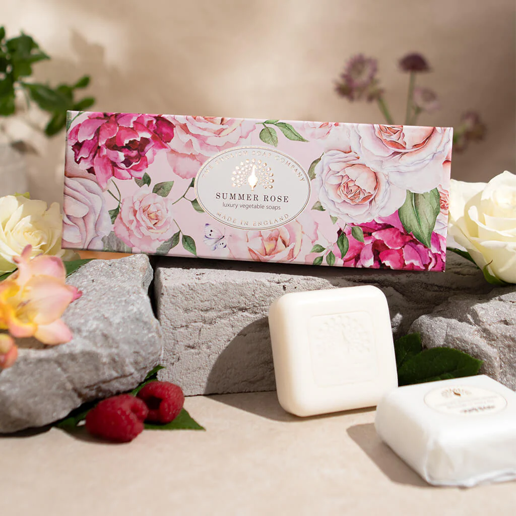 The English Soap Company Heritage Collection, Summer Rose  (Triple Soap Gift Box) - Image 4