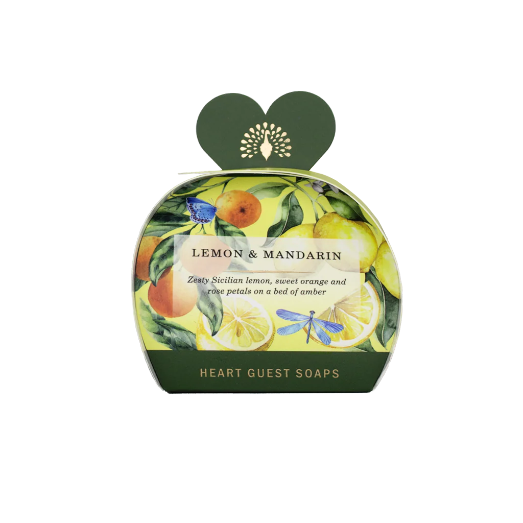 The English Soap Company Signature,Lemon & Mandarin Mini Heart Soaps