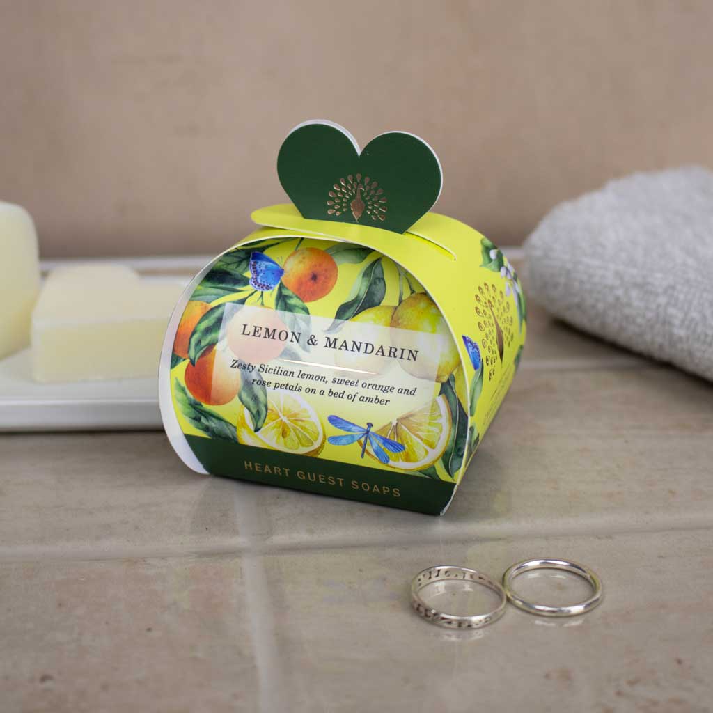The English Soap Company Signature,Lemon & Mandarin Mini Heart Soaps - Image 4