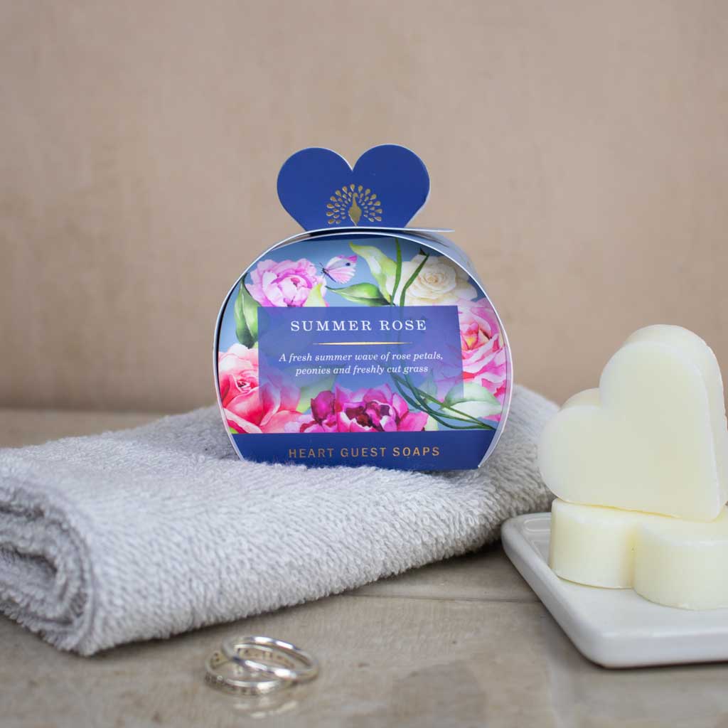 The English Soap Company Signature, Summer Rose Mini Heart Soaps - Image 3
