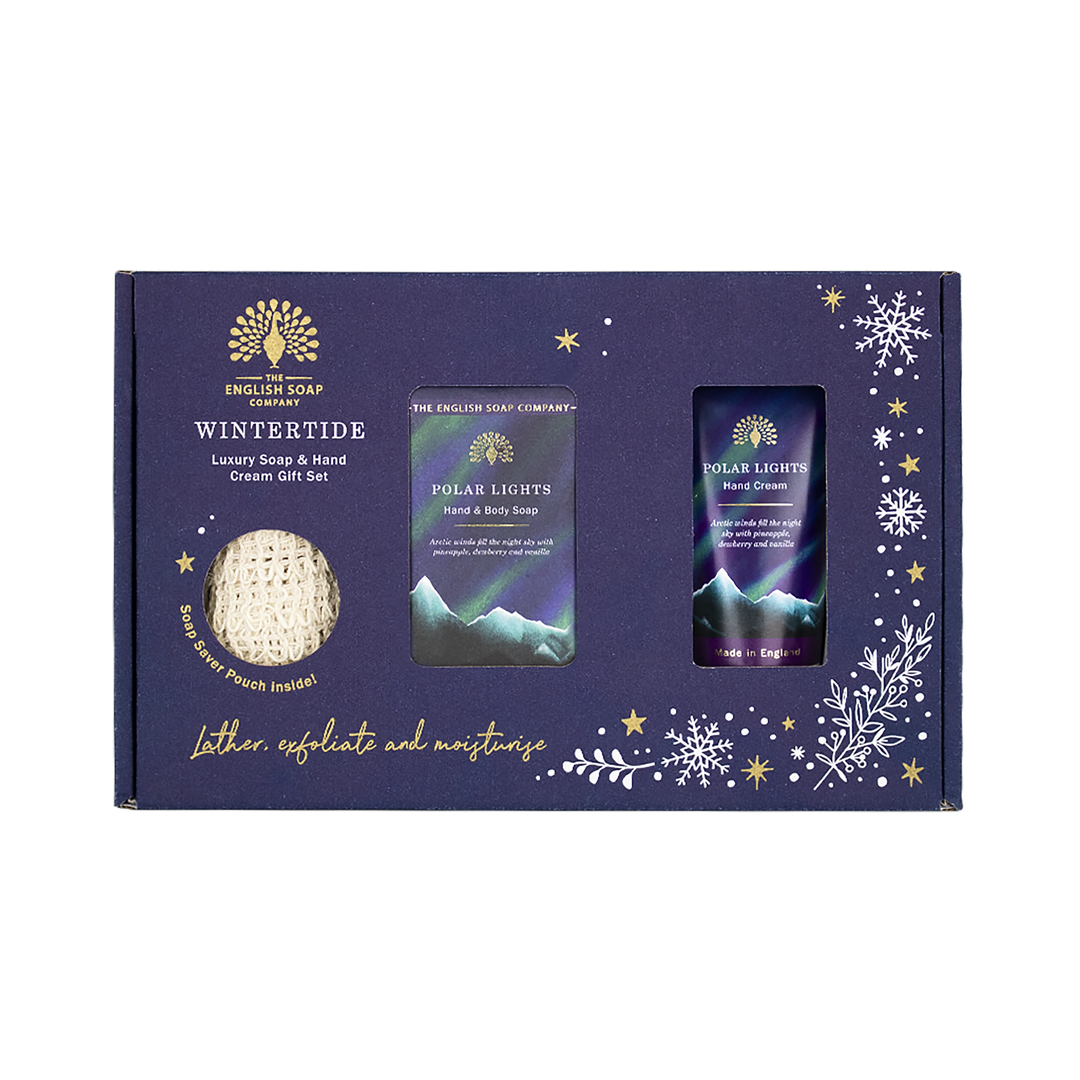 The English Soap Company Wintertide, Polar Lights Luxury Soap & Hand Cream Gift Set