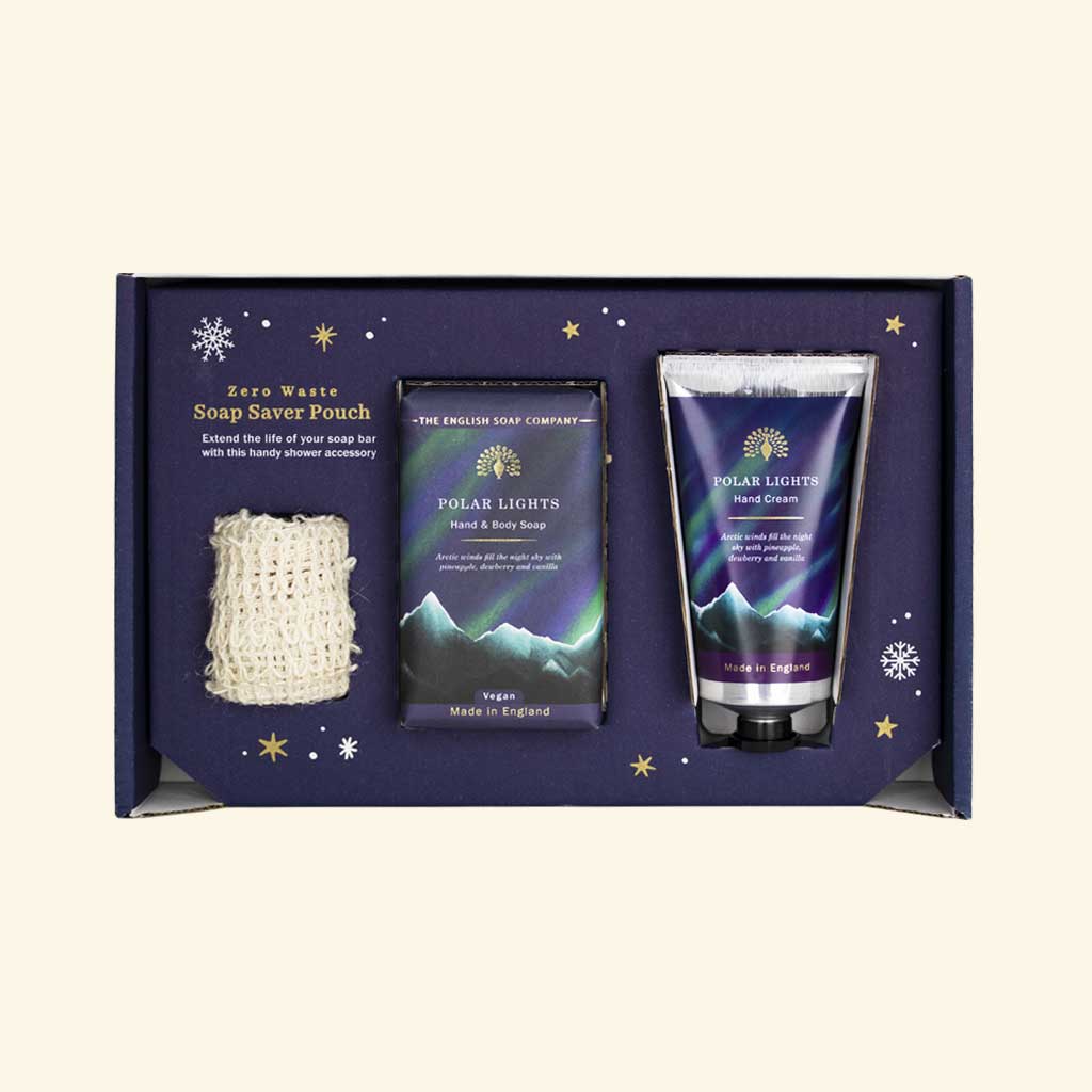 The English Soap Company Wintertide, Polar Lights Luxury Soap & Hand Cream Gift Set - Image 2
