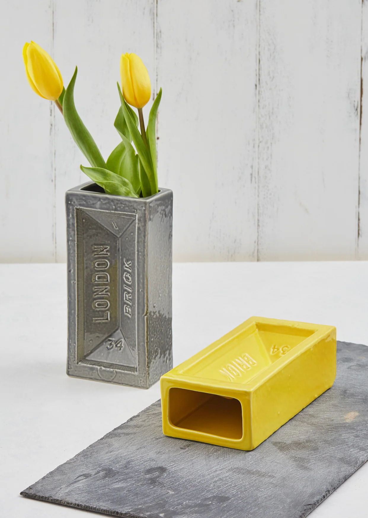 London Brick Vase, Grey - Image 2