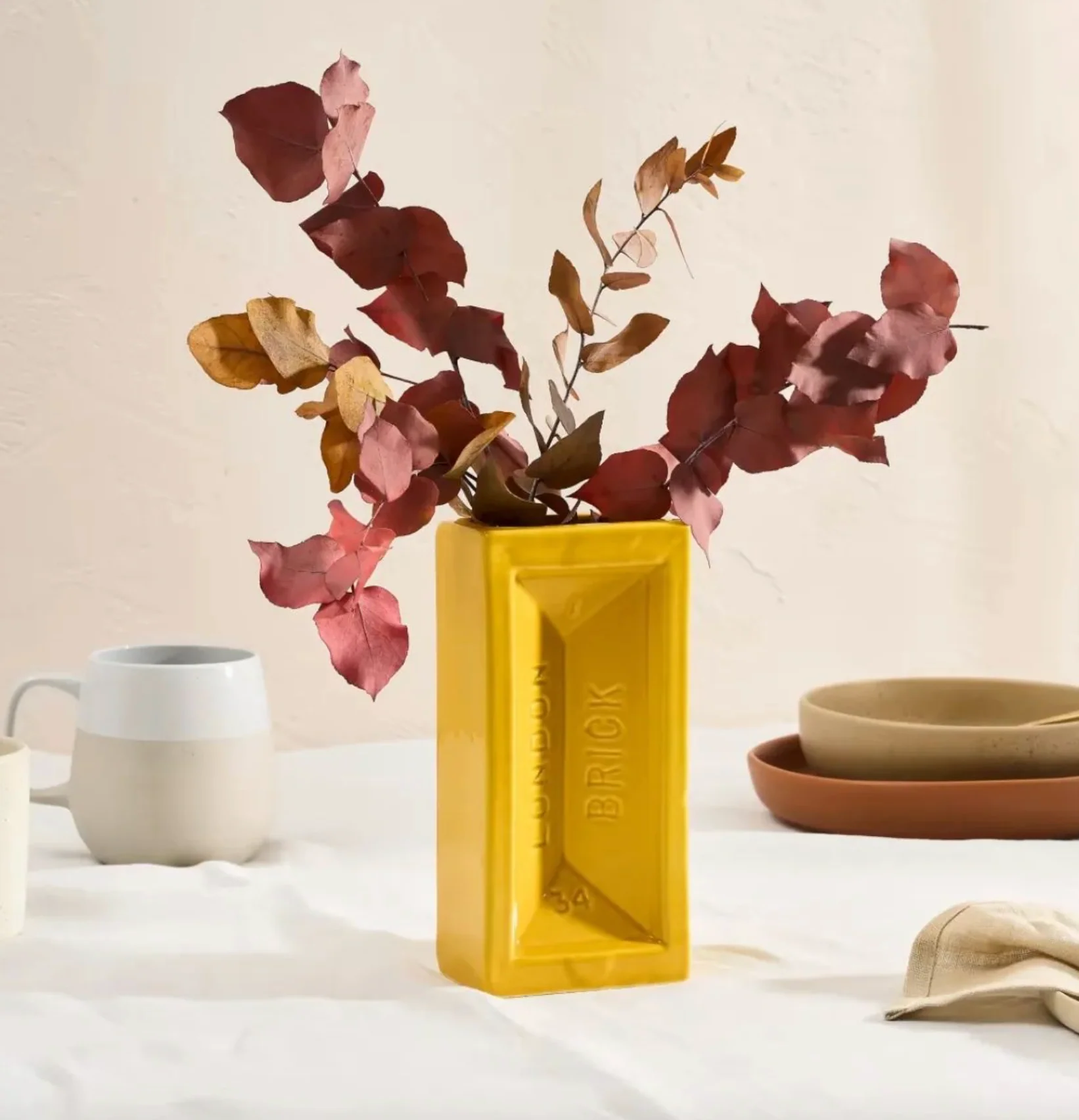 London Brick Vase, Yellow - Image 2