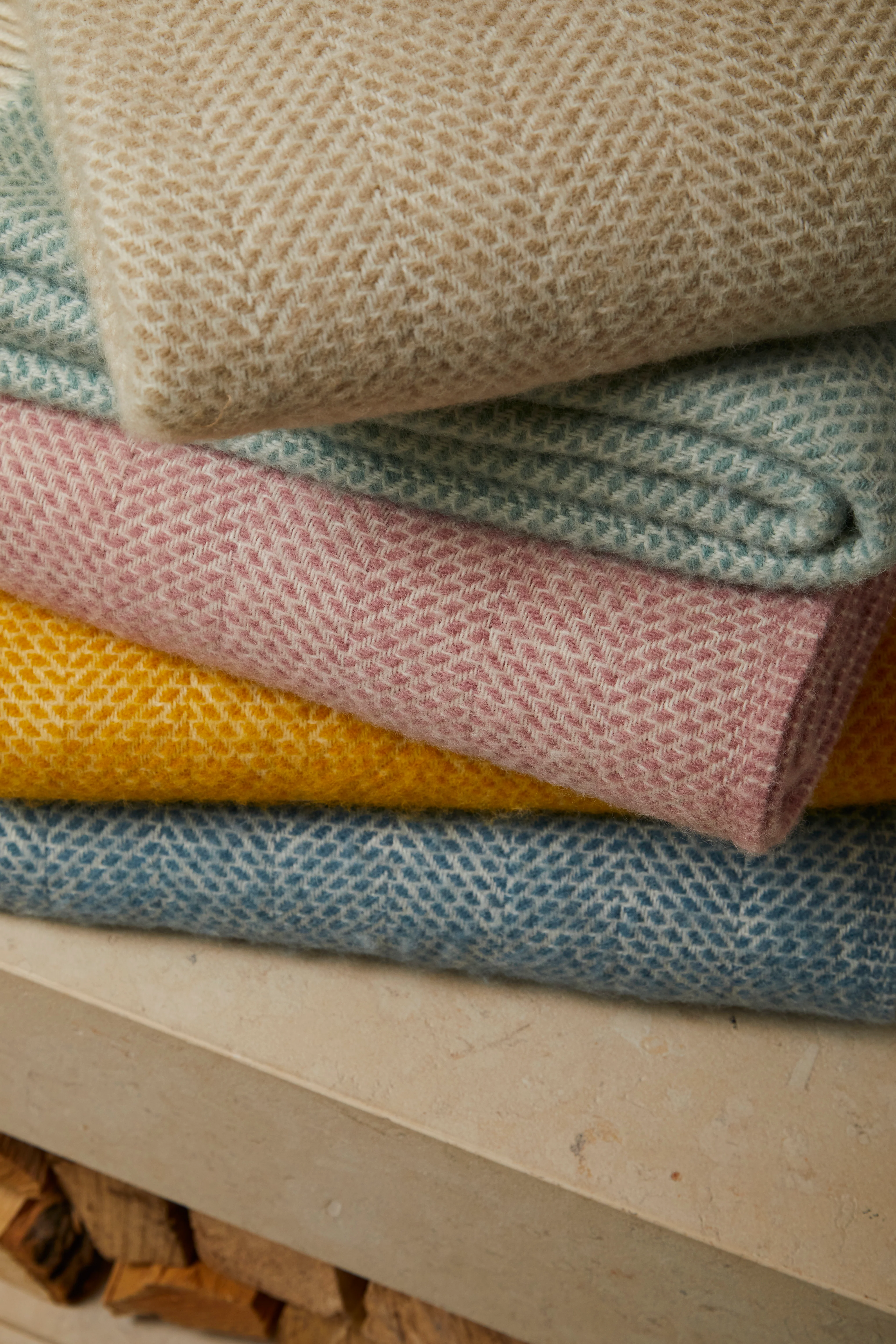 Tweedmill Beehive Pure New Wool Throw, Yellow - Image 5