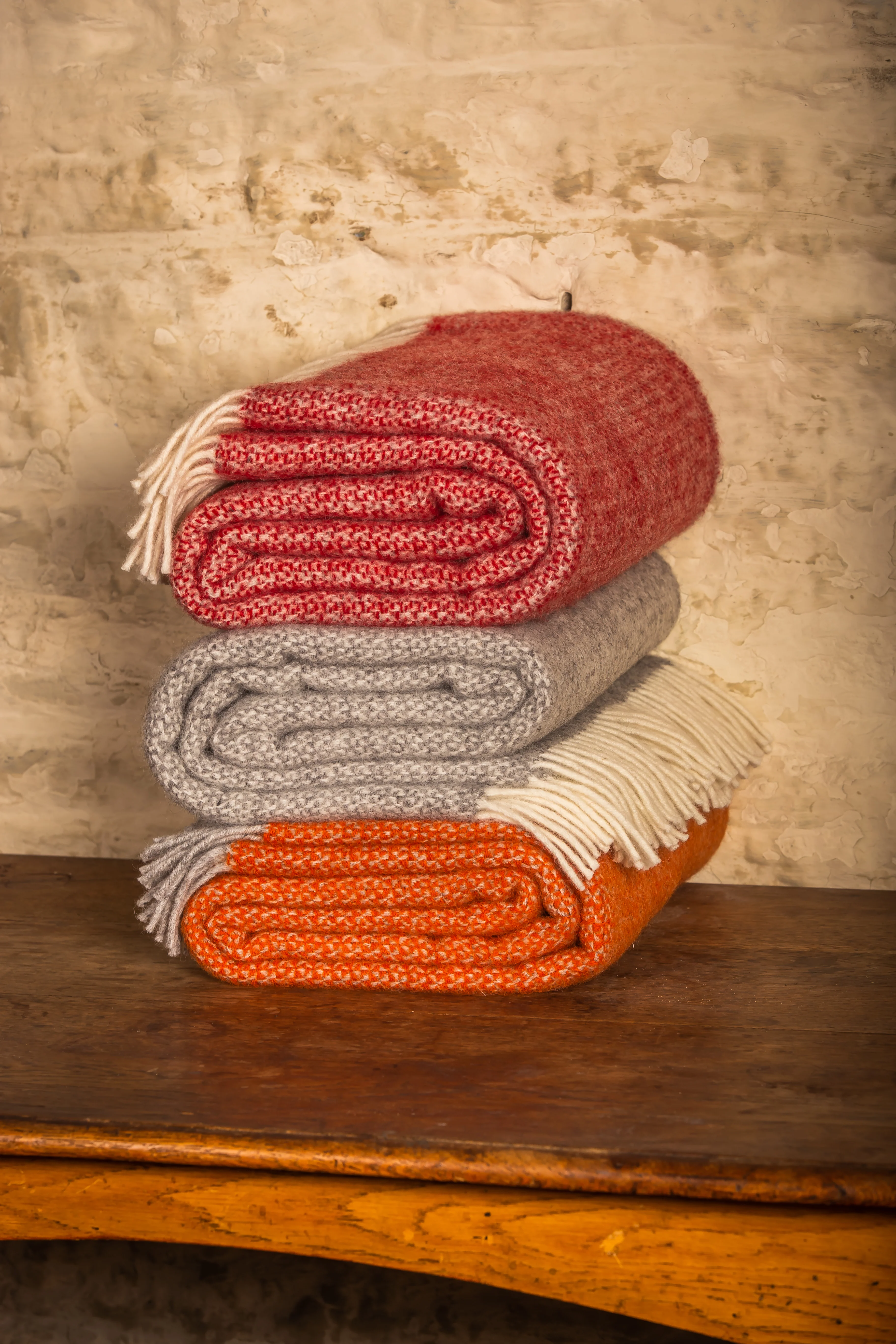 Tweedmill Illusion Pure New Wool Throw, Grey - Image 3